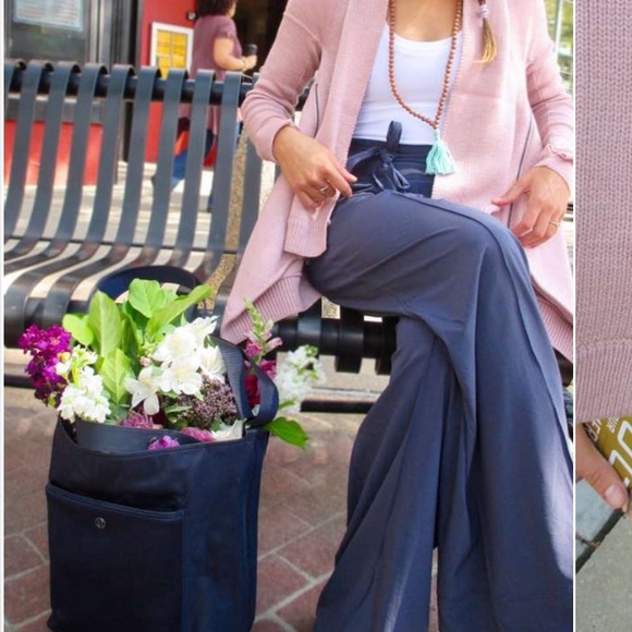 Lululemon Cadet Blue Noir Wide Leg High Rise Pants Women's 6 - Picture 3 of 16